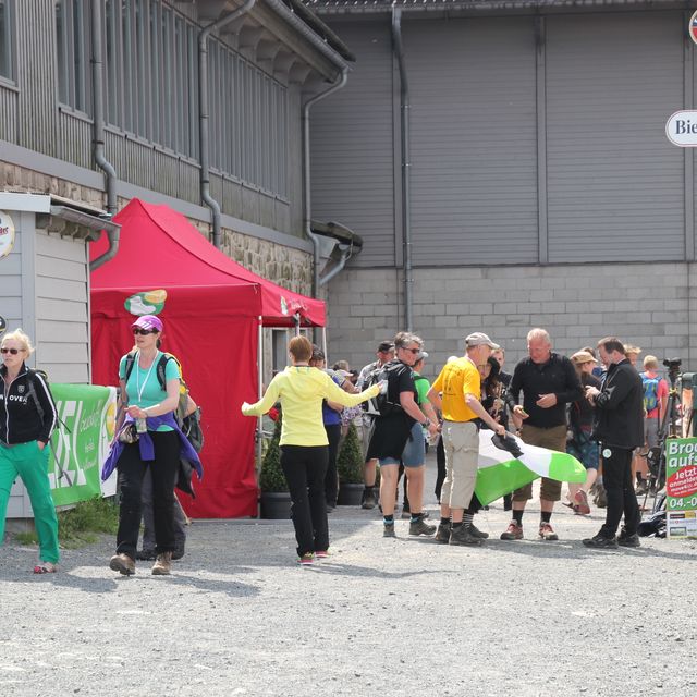 Zieleinlauf beim Biergarten - Brockenwirt