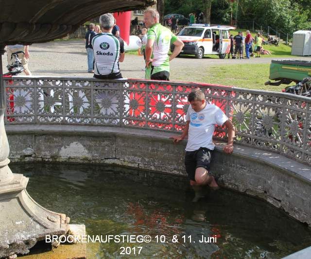 Erfrischung im Ziel Bad Lauterberg